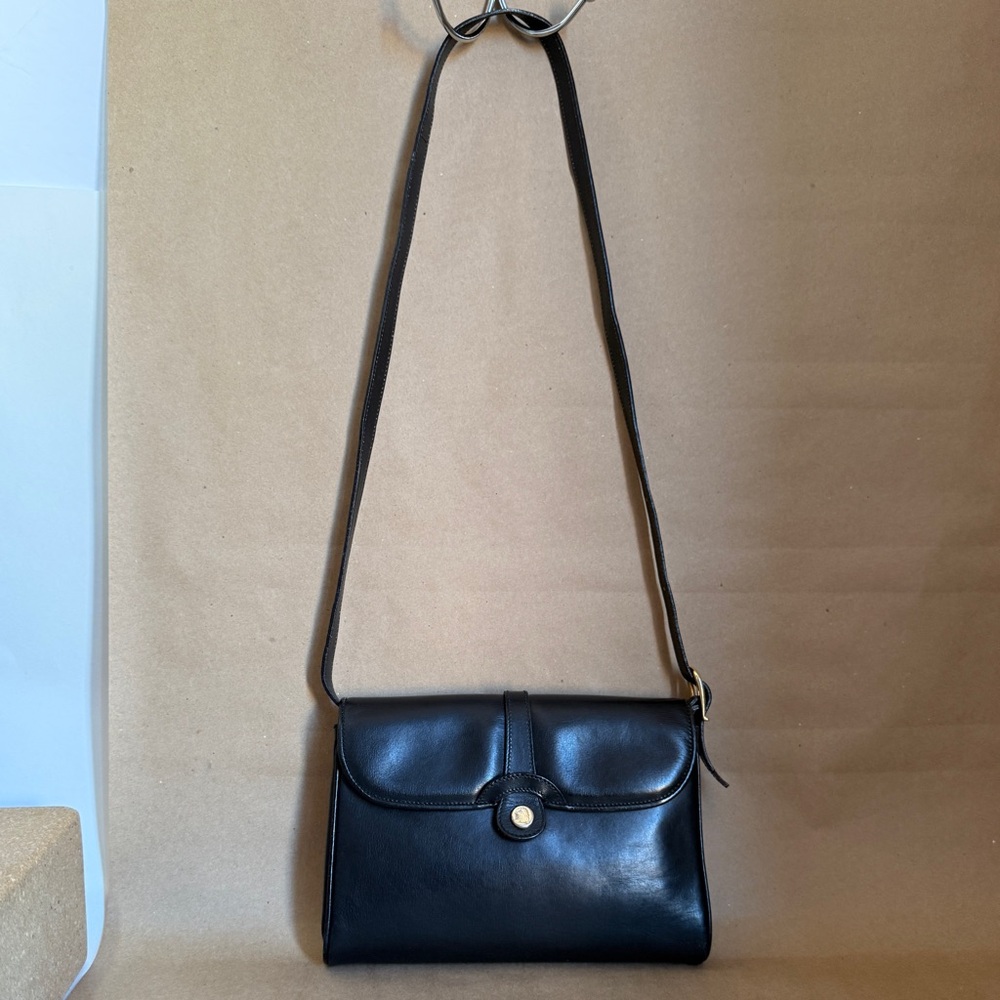 VTG Mark Cross Black Equestrian Style Shoulder Bag | Black | Made in Italy - Picture 14 of 14